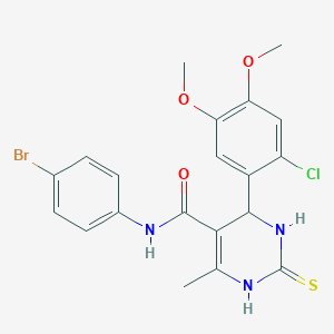 N-(4-bromophenyl)-4-(2-chloro-4,5-dimethoxyphenyl)-6-methyl-2-thioxo-1,2,3,4-tetrahydro-5-pyrimidinecarboxamide