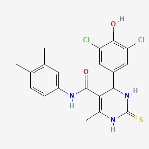 4-(3,5-dichloro-4-hydroxyphenyl)-N-(3,4-dimethylphenyl)-6-methyl-2-thioxo-1,2,3,4-tetrahydro-5-pyrimidinecarboxamide