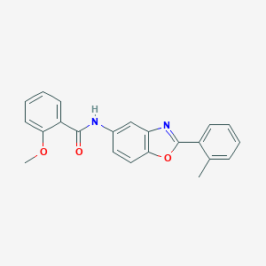molecular formula C22H18N2O3 B415007 2-methoxy-N-[2-(2-methylphenyl)-1,3-benzoxazol-5-yl]benzamide 