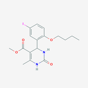 molecular formula C17H21IN2O4 B4150081 methyl 4-(2-butoxy-5-iodophenyl)-6-methyl-2-oxo-1,2,3,4-tetrahydro-5-pyrimidinecarboxylate 