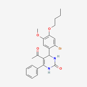 5-ACETYL-4-(2-BROMO-4-BUTOXY-5-METHOXYPHENYL)-6-PHENYL-1,2,3,4-TETRAHYDROPYRIMIDIN-2-ONE