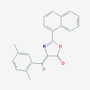molecular formula C22H17NO2 B415009 4-(2,5-dimethylbenzylidene)-2-(1-naphthyl)-1,3-oxazol-5(4H)-one 