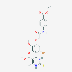 methyl 4-[2-bromo-4-(2-{[4-(ethoxycarbonyl)phenyl]amino}-2-oxoethoxy)-5-methoxyphenyl]-6-methyl-2-thioxo-1,2,3,4-tetrahydro-5-pyrimidinecarboxylate