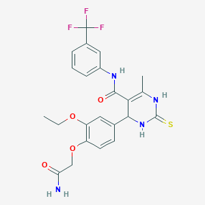 4-[4-(2-amino-2-oxoethoxy)-3-ethoxyphenyl]-6-methyl-2-thioxo-N-[3-(trifluoromethyl)phenyl]-1,2,3,4-tetrahydro-5-pyrimidinecarboxamide