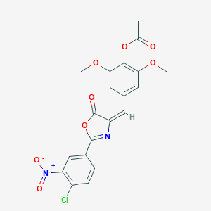4-[(2-{4-chloro-3-nitrophenyl}-5-oxo-1,3-oxazol-4(5H)-ylidene)methyl]-2,6-dimethoxyphenyl acetate