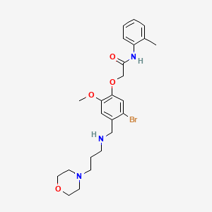 2-(5-BROMO-2-METHOXY-4-{[(3-MORPHOLINOPROPYL)AMINO]METHYL}PHENOXY)-N~1~-(2-METHYLPHENYL)ACETAMIDE