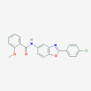 molecular formula C21H15ClN2O3 B415018 N-[2-(4-Chloro-phenyl)-benzooxazol-5-yl]-2-methoxy-benzamide CAS No. 313953-27-4