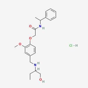 2-[4-({[1-(hydroxymethyl)propyl]amino}methyl)-2-methoxyphenoxy]-N-(1-phenylethyl)acetamide hydrochloride