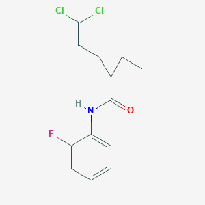 3-(2,2-dichloroethenyl)-N-(2-fluorophenyl)-2,2-dimethylcyclopropane-1-carboxamide