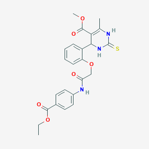 methyl 4-[2-(2-{[4-(ethoxycarbonyl)phenyl]amino}-2-oxoethoxy)phenyl]-6-methyl-2-thioxo-1,2,3,4-tetrahydro-5-pyrimidinecarboxylate