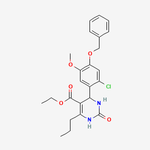 molecular formula C24H27ClN2O5 B4150203 ethyl 4-[4-(benzyloxy)-2-chloro-5-methoxyphenyl]-2-oxo-6-propyl-1,2,3,4-tetrahydropyrimidine-5-carboxylate CAS No. 713104-20-2