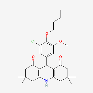 9-(4-butoxy-3-chloro-5-methoxyphenyl)-3,3,6,6-tetramethyl-3,4,6,7,9,10-hexahydro-1,8(2H,5H)-acridinedione