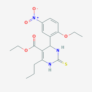 ethyl 4-(2-ethoxy-5-nitrophenyl)-6-propyl-2-thioxo-1,2,3,4-tetrahydro-5-pyrimidinecarboxylate