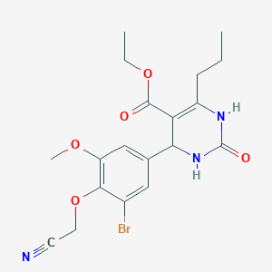 ethyl 4-[3-bromo-4-(cyanomethoxy)-5-methoxyphenyl]-2-oxo-6-propyl-1,2,3,4-tetrahydro-5-pyrimidinecarboxylate