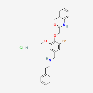 molecular formula C25H28BrClN2O3 B4150223 2-(2-bromo-6-methoxy-4-{[(2-phenylethyl)amino]methyl}phenoxy)-N-(2-methylphenyl)acetamide hydrochloride 