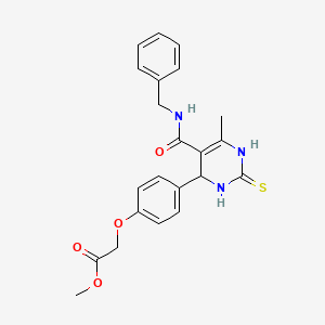 methyl (4-{5-[(benzylamino)carbonyl]-6-methyl-2-thioxo-1,2,3,4-tetrahydro-4-pyrimidinyl}phenoxy)acetate