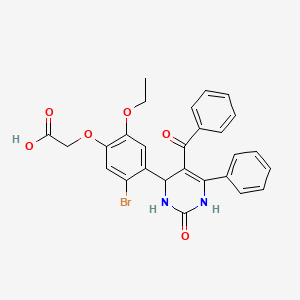 [4-(5-benzoyl-2-oxo-6-phenyl-1,2,3,4-tetrahydro-4-pyrimidinyl)-5-bromo-2-ethoxyphenoxy]acetic acid