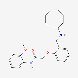 molecular formula C24H32N2O3 B4150238 2-{2-[(cyclooctylamino)methyl]phenoxy}-N-(2-methoxyphenyl)acetamide 