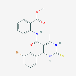 methyl 2-({[4-(3-bromophenyl)-6-methyl-2-thioxo-1,2,3,4-tetrahydro-5-pyrimidinyl]carbonyl}amino)benzoate