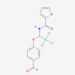 N-[2,2,2-trichloro-1-(4-formylphenoxy)ethyl]furan-2-carboxamide
