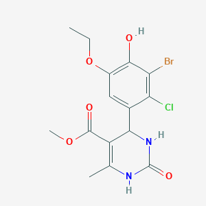 methyl 4-(3-bromo-2-chloro-5-ethoxy-4-hydroxyphenyl)-6-methyl-2-oxo-1,2,3,4-tetrahydro-5-pyrimidinecarboxylate