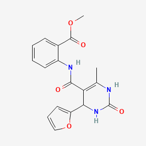 methyl 2-[[4-(furan-2-yl)-6-methyl-2-oxo-3,4-dihydro-1H-pyrimidine-5-carbonyl]amino]benzoate