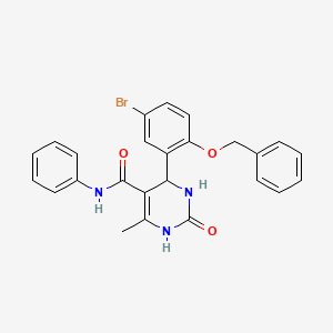 molecular formula C25H22BrN3O3 B4150278 4-[2-(benzyloxy)-5-bromophenyl]-6-methyl-2-oxo-N-phenyl-1,2,3,4-tetrahydro-5-pyrimidinecarboxamide 