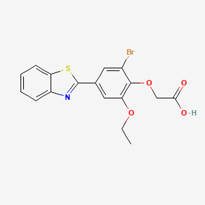 2-[4-(1,3-Benzothiazol-2-yl)-2-bromo-6-ethoxyphenoxy]acetic acid