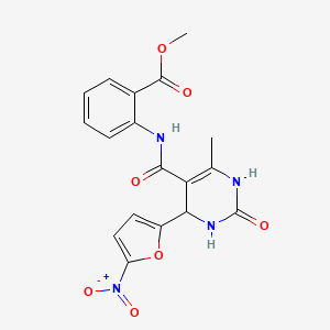 methyl 2-({[6-methyl-4-(5-nitro-2-furyl)-2-oxo-1,2,3,4-tetrahydro-5-pyrimidinyl]carbonyl}amino)benzoate