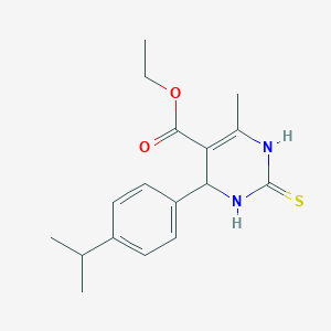 molecular formula C17H22N2O2S B415030 Ethyl 4-(4-isopropylphenyl)-6-methyl-2-thioxo-1,2,3,4-tetrahydro-5-pyrimidinecarboxylate CAS No. 314028-88-1