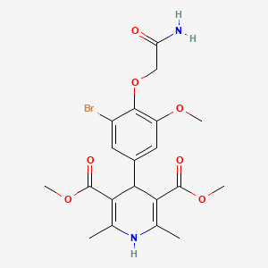 molecular formula C20H23BrN2O7 B4150301 dimethyl 4-[4-(2-amino-2-oxoethoxy)-3-bromo-5-methoxyphenyl]-2,6-dimethyl-1,4-dihydro-3,5-pyridinedicarboxylate 