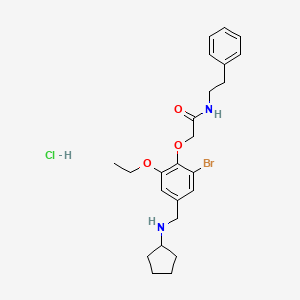 2-{2-bromo-4-[(cyclopentylamino)methyl]-6-ethoxyphenoxy}-N-(2-phenylethyl)acetamide hydrochloride