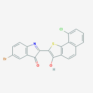3H-Indol-3-one, 5-bromo-2-(9-chloro-3-oxonaphtho[1,2-b]thien-2(3H)-ylidene)-1,2-dihydro-
