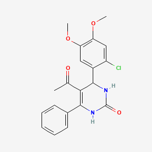 5-acetyl-4-(2-chloro-4,5-dimethoxyphenyl)-6-phenyl-3,4-dihydro-2(1H)-pyrimidinone