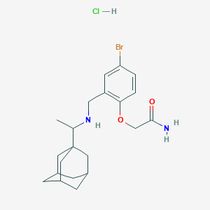 molecular formula C21H30BrClN2O2 B4150338 2-[2-({[1-(1-adamantyl)ethyl]amino}methyl)-4-bromophenoxy]acetamide hydrochloride 