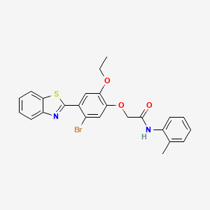 2-[4-(1,3-benzothiazol-2-yl)-5-bromo-2-ethoxyphenoxy]-N-(2-methylphenyl)acetamide