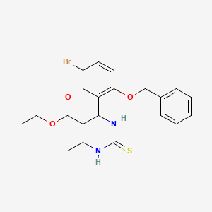 ethyl 4-[2-(benzyloxy)-5-bromophenyl]-6-methyl-2-thioxo-1,2,3,4-tetrahydro-5-pyrimidinecarboxylate