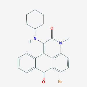 molecular formula C23H21BrN2O2 B415037 6-bromo-1-(cyclohexylamino)-3-methyl-3H-naphtho[1,2,3-de]quinoline-2,7-dione CAS No. 330439-27-5