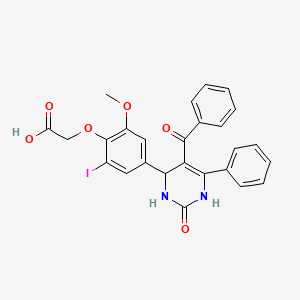 molecular formula C26H21IN2O6 B4150377 [4-(5-benzoyl-2-oxo-6-phenyl-1,2,3,4-tetrahydro-4-pyrimidinyl)-2-iodo-6-methoxyphenoxy]acetic acid 