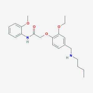 molecular formula C22H30N2O4 B4150383 2-{4-[(butylamino)methyl]-2-ethoxyphenoxy}-N-(2-methoxyphenyl)acetamide 