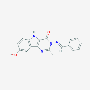 3-(benzylideneamino)-8-methoxy-2-methyl-3,5-dihydro-4H-pyrimido[5,4-b]indol-4-one
