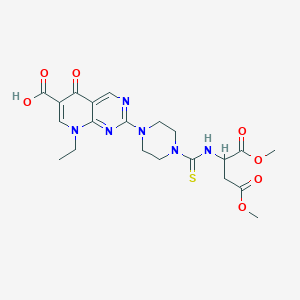 8-ETHYL-2-[4-({[3-METHOXY-1-(METHOXYCARBONYL)-3-OXOPROPYL]AMINO}CARBOTHIOYL)PIPERAZINO]-5-OXO-5,8-DIHYDROPYRIDO[2,3-D]PYRIMIDINE-6-CARBOXYLIC ACID