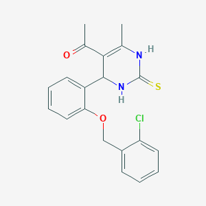 1-(4-{2-[(2-chlorobenzyl)oxy]phenyl}-6-methyl-2-thioxo-1,2,3,4-tetrahydro-5-pyrimidinyl)ethanone