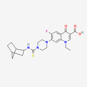 molecular formula C24H29FN4O3S B4150404 7-{4-[(BICYCLO[2.2.1]HEPT-2-YLAMINO)CARBOTHIOYL]PIPERAZINO}-1-ETHYL-6-FLUORO-4-OXO-1,4-DIHYDRO-3-QUINOLINECARBOXYLIC ACID 