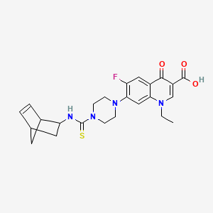 7-{4-[(BICYCLO[2.2.1]HEPT-5-EN-2-YLAMINO)CARBOTHIOYL]PIPERAZINO}-1-ETHYL-6-FLUORO-4-OXO-1,4-DIHYDRO-3-QUINOLINECARBOXYLIC ACID