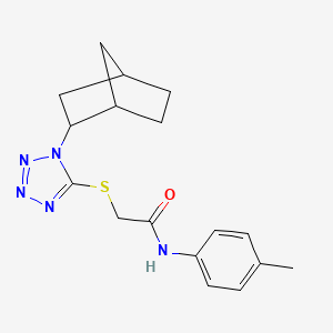 2-[(1-BICYCLO[2.2.1]HEPT-2-YL-1H-1,2,3,4-TETRAAZOL-5-YL)SULFANYL]-N~1~-(4-METHYLPHENYL)ACETAMIDE