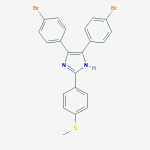 molecular formula C22H16Br2N2S B415044 4-[4,5-bis(4-bromophenyl)-1H-imidazol-2-yl]phenyl methyl sulfide 