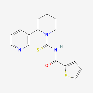 N-{[2-(3-pyridinyl)-1-piperidinyl]carbonothioyl}-2-thiophenecarboxamide