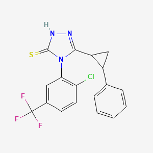 4-[2-chloro-5-(trifluoromethyl)phenyl]-3-(2-phenylcyclopropyl)-1H-1,2,4-triazole-5-thione