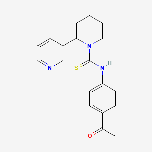 N-(4-acetylphenyl)-2-(3-pyridinyl)-1-piperidinecarbothioamide